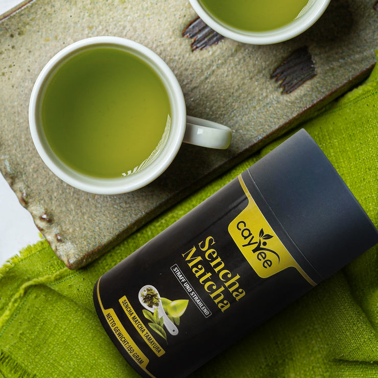 Caytee präsentiert Sencha Matcha Grüntee
